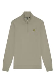 Lyle & Scott Natural 100% Cotton Loopback Quarter Zip Sweatshirt - Image 5 of 5