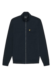 Lyle & Scott Blue Hybrid Zip Track Jacket - Image 5 of 5