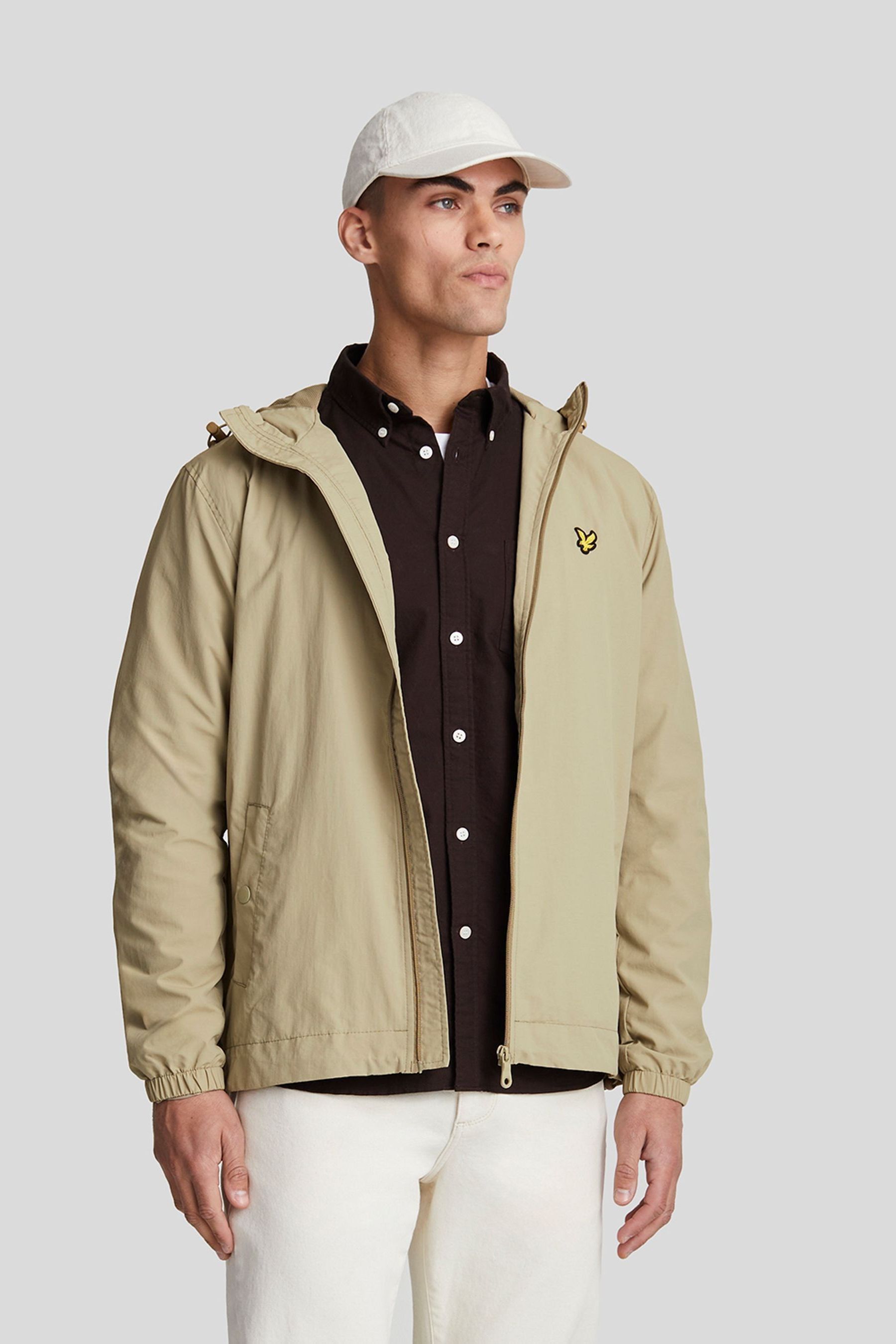 Buy Lyle Scott Natural Zip Through Hooded Jacket from Next Gibraltar