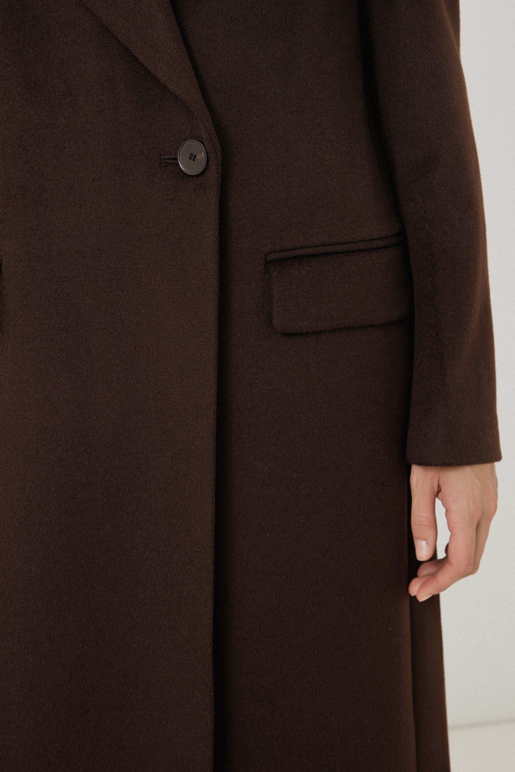 Buy Jigsaw Brown Wool Maxi City Coat from Next USA
