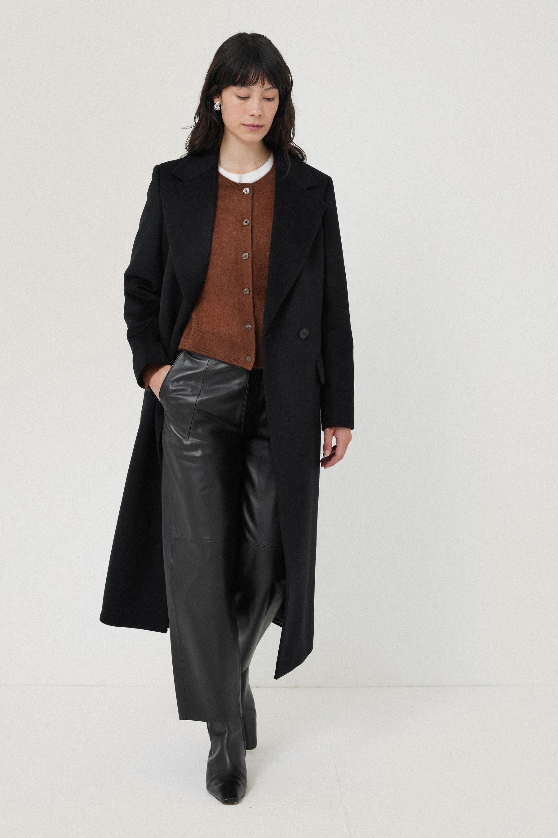 Jigsaw city coat black online