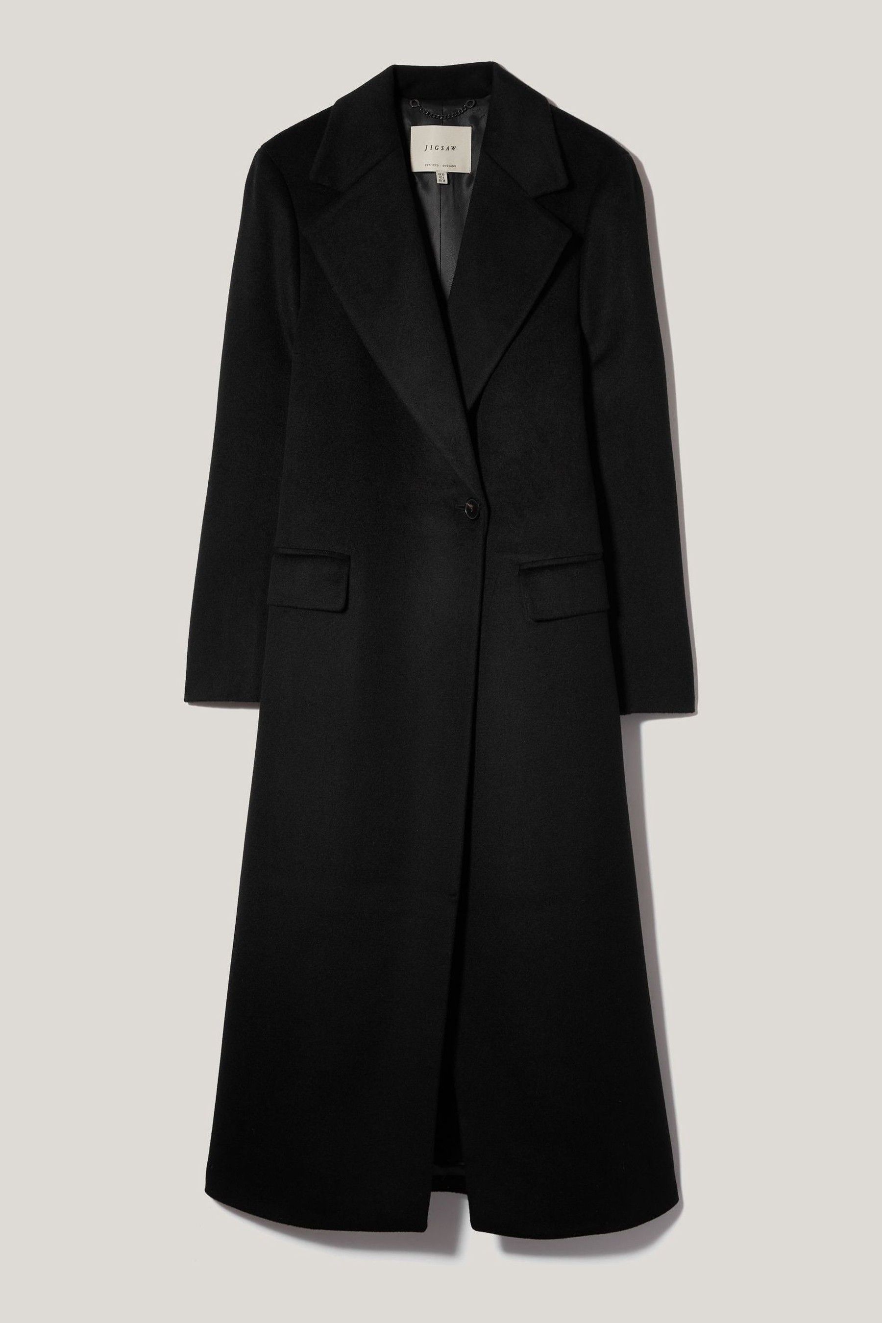 Buy Jigsaw Black Wool Maxi City Coat from the Next UK online shop