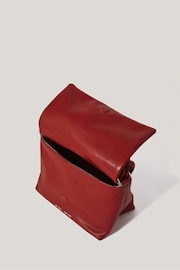 Jigsaw Red Leather Padded Cross-Body Bag - Image 5 of 5