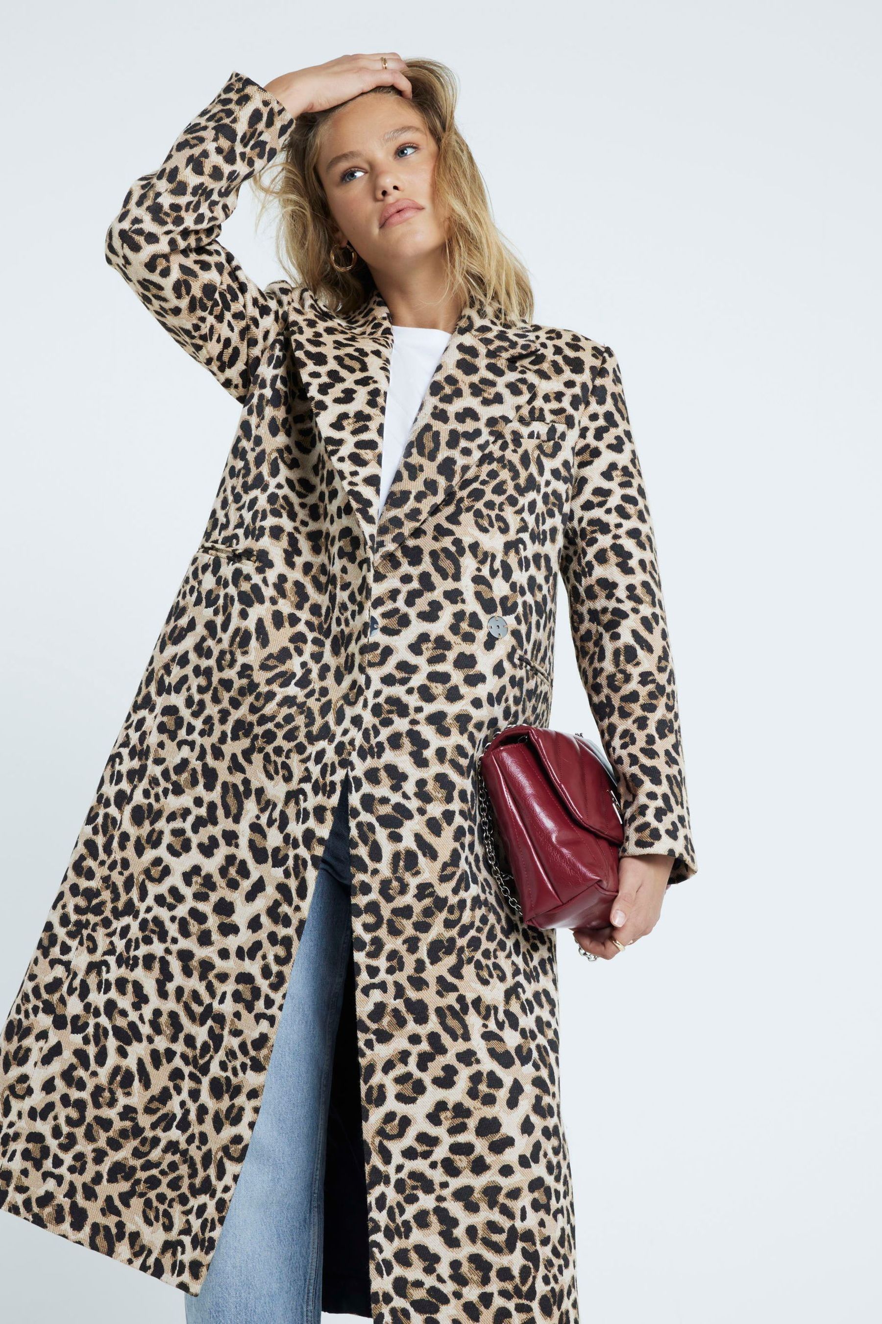 Next leopard print coat new arrivals