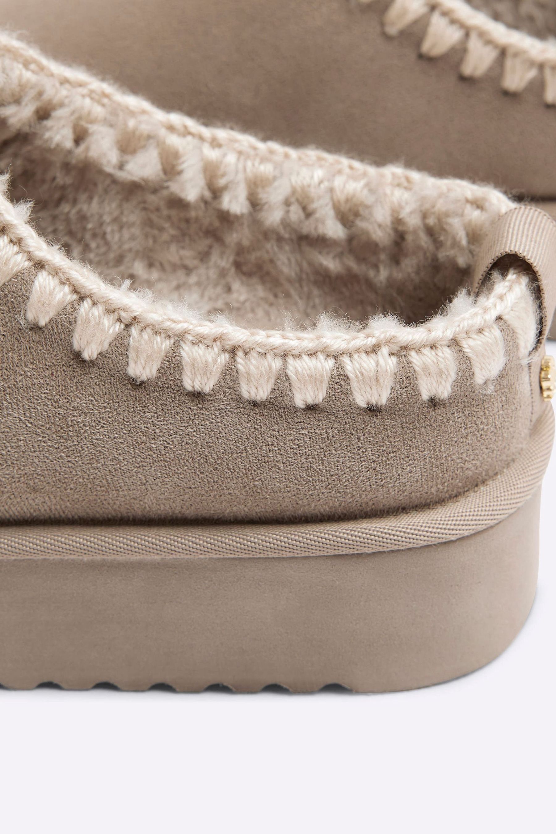 River island fur slippers shop