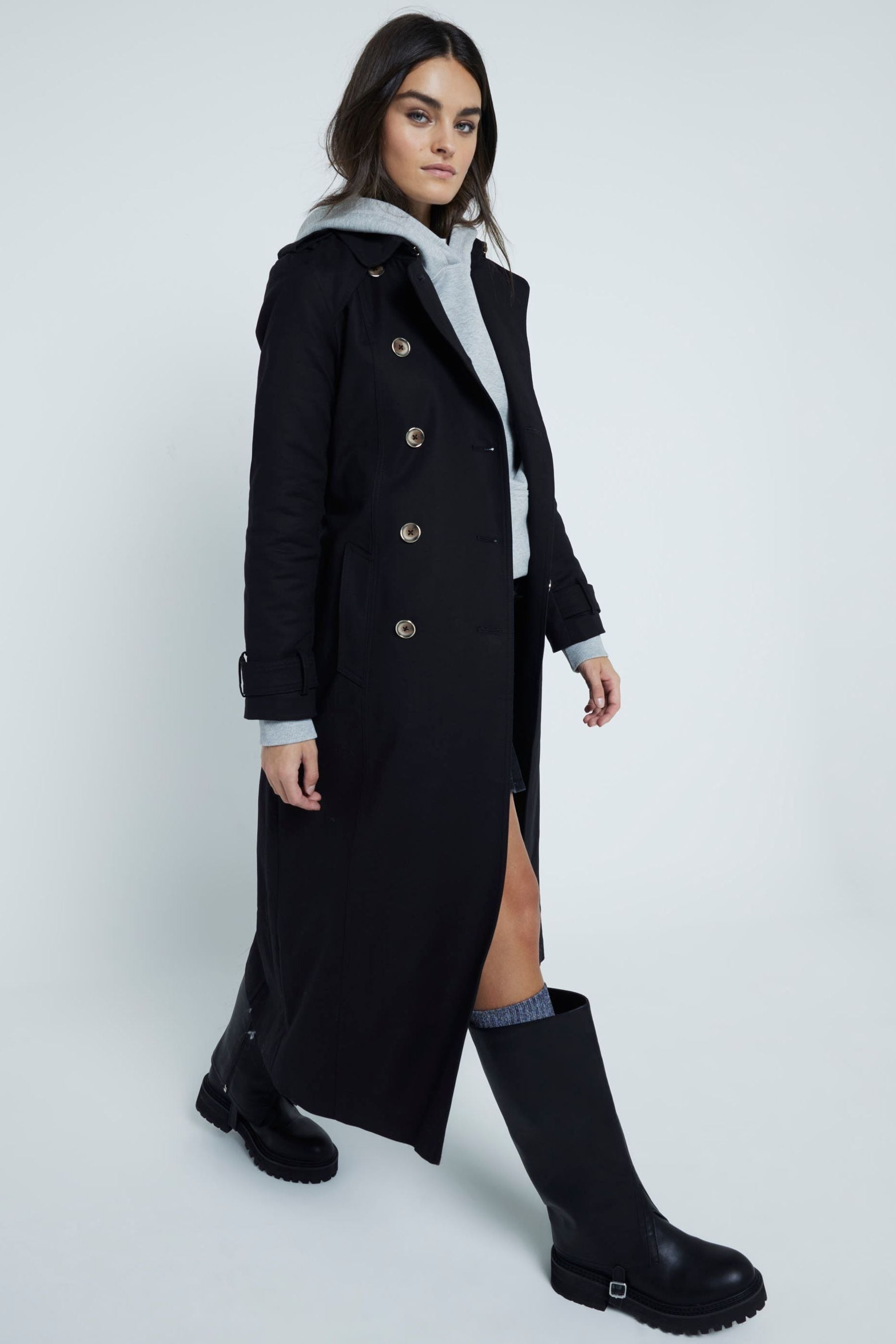 River island black trench coat new arrivals