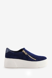 Dune London Blue Episodic 2 Flatform Slip On Trainers - Image 2 of 2