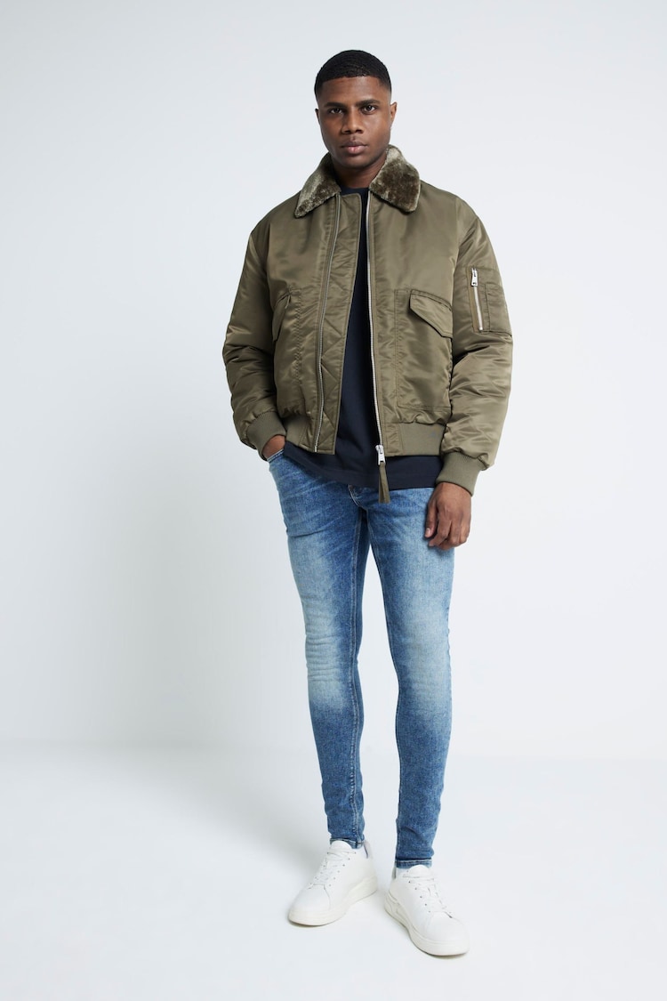 River Island Blue Spray On Jeans - Image 1 of 4