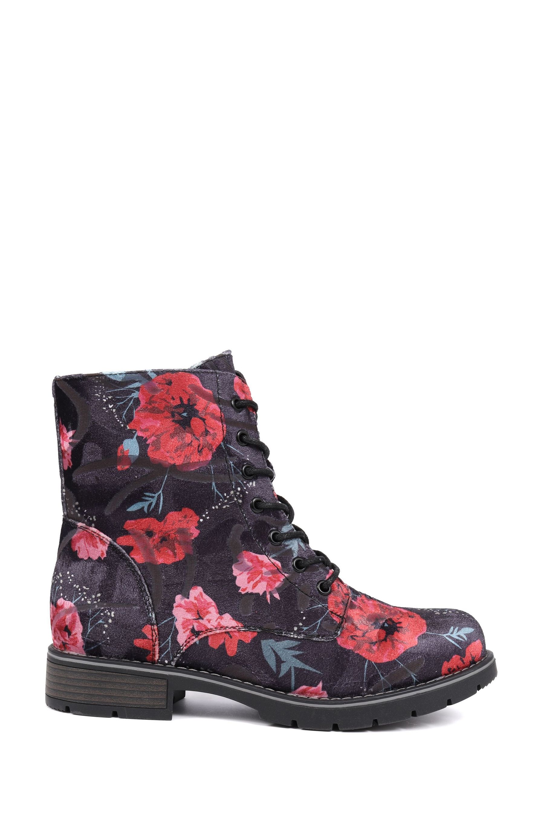 Ladies black lace up ankle boots uk top