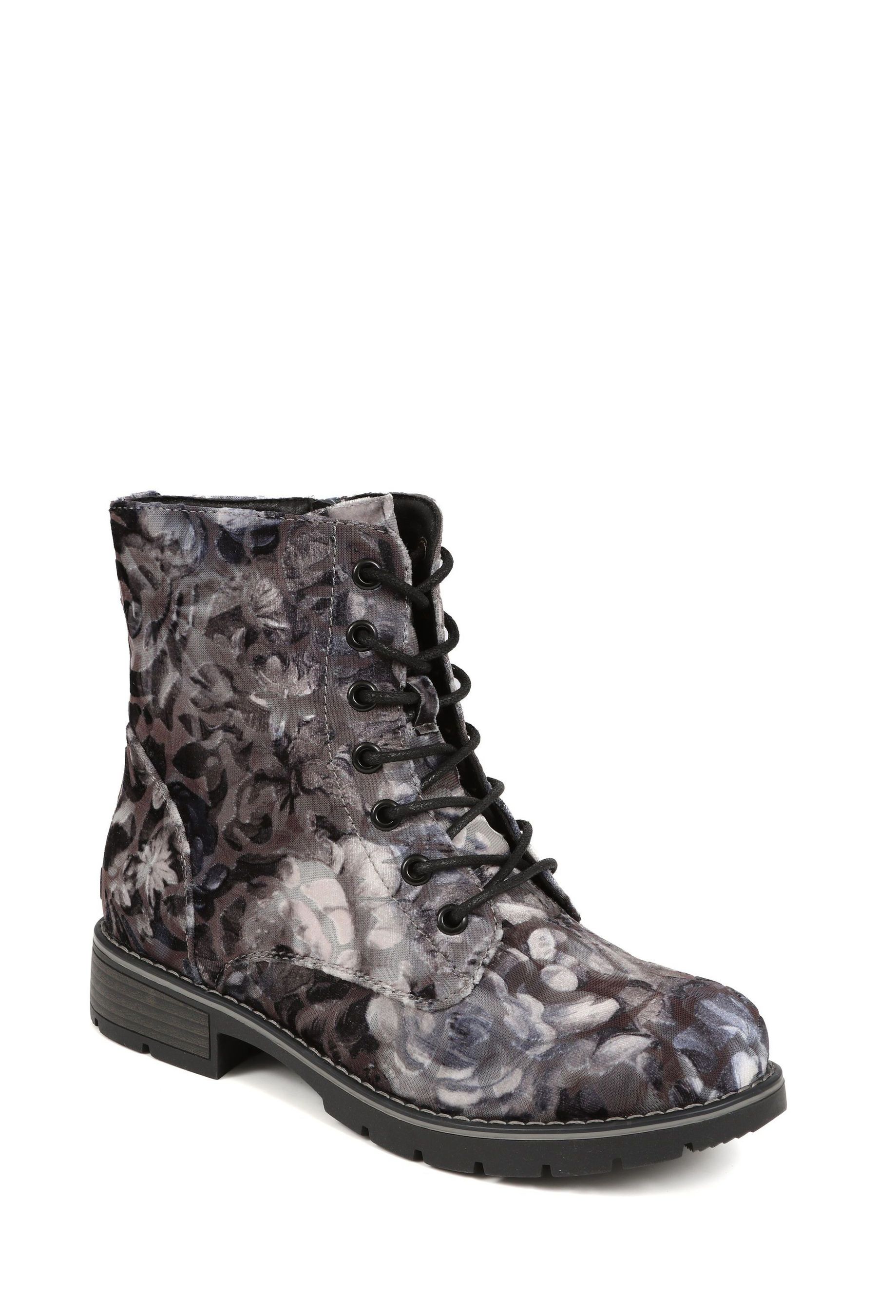 Grey lace up ankle boots sale