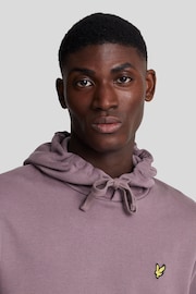 Lyle & Scott Purple Pullover 100% Cotton Hoodie - Image 4 of 5