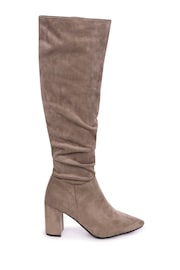 Linzi Brown Georgina Suede Block Heel High Leg Boots - Image 2 of 4