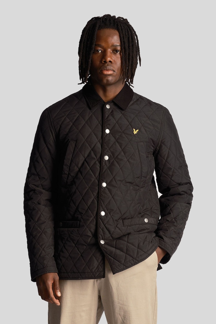 Lyle & Scott Black 100% Cotton Quilted Jacket - Image 1 of 5