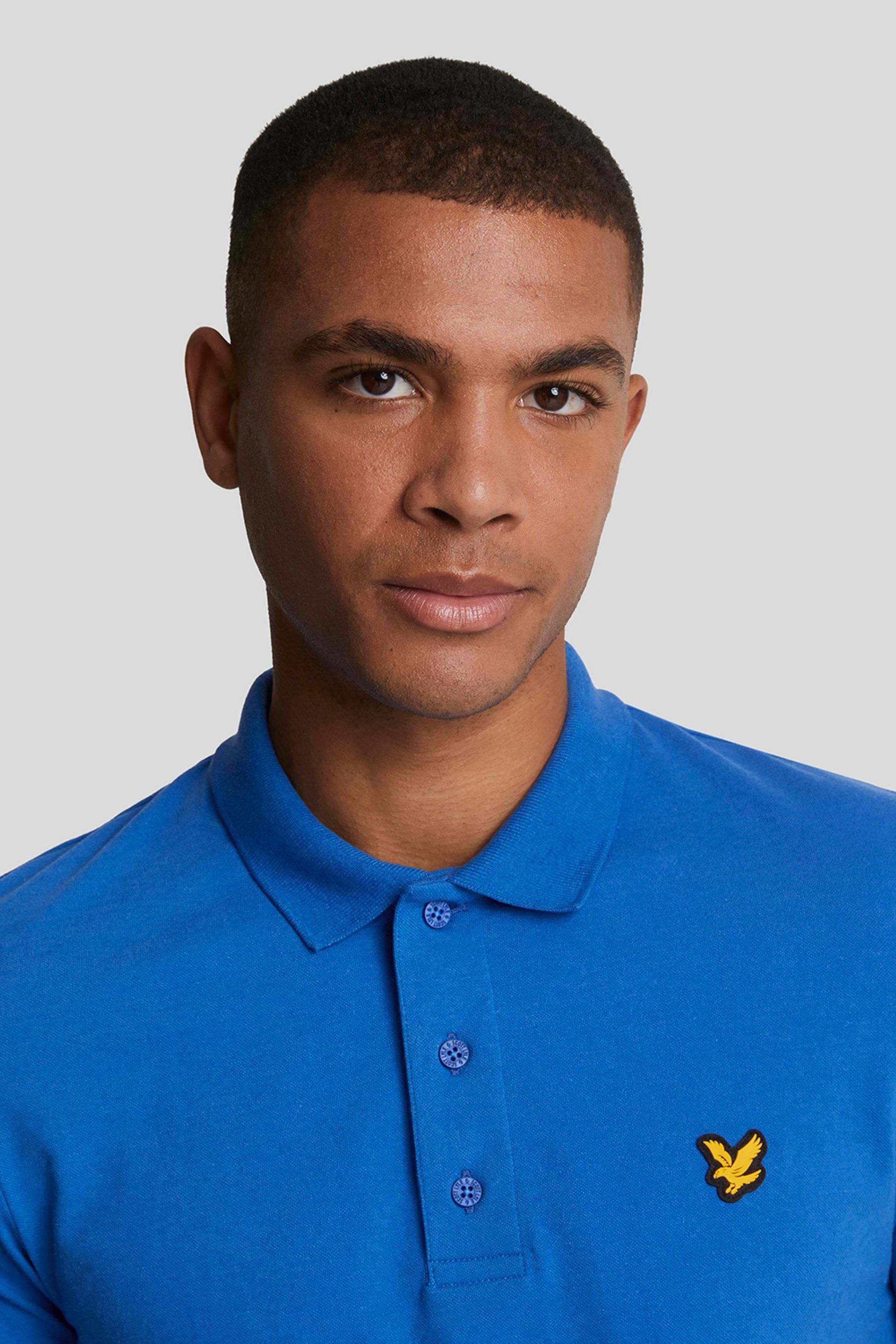 Buy Lyle Scott Blue Sport Short Sleeve Polo Shirt from the Next UK online shop