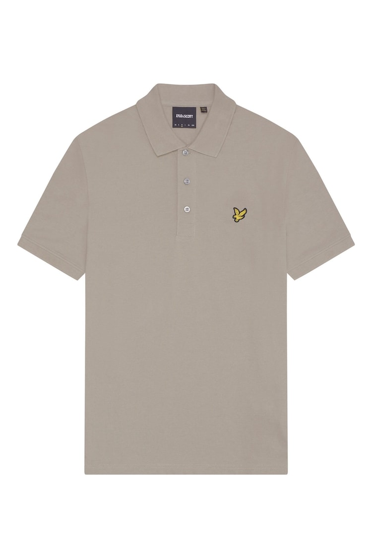 Lyle & Scott Natural Plain Polo Shirt - Image 5 of 5