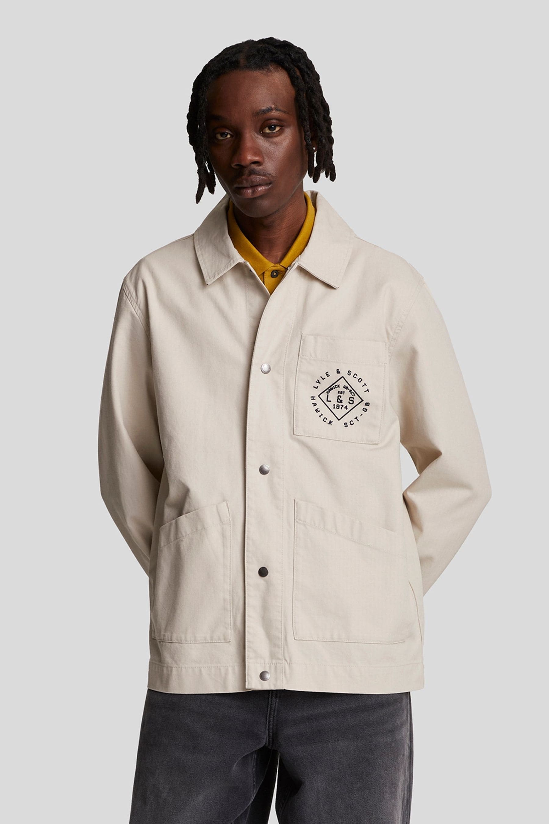 Lyle and scott cream jacket new arrivals