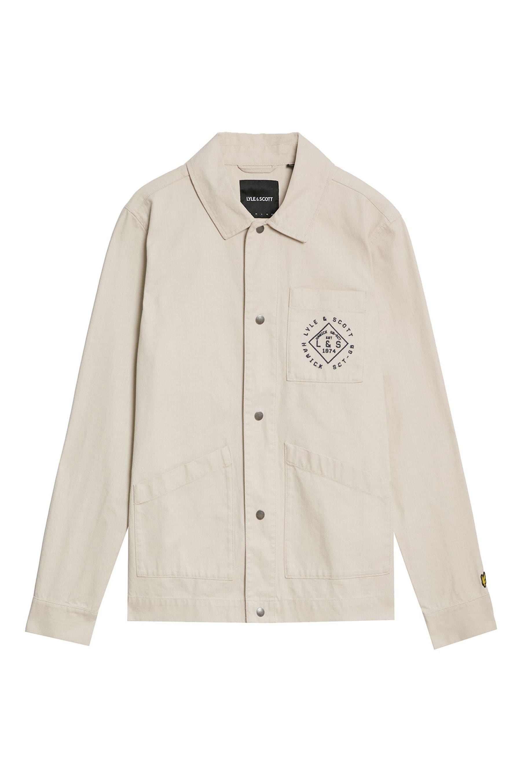 Buy Lyle Scott Cream 100 Cotton Stamped Work Jacket from Next Ireland