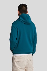 Lyle & Scott Blue Pullover 100% Cotton Hoodie - Image 3 of 5