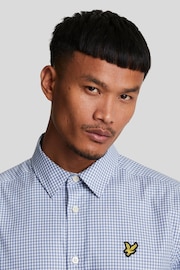 Lyle & Scott Blue 100% Cotton Shepherd Check Shirt - Image 4 of 5