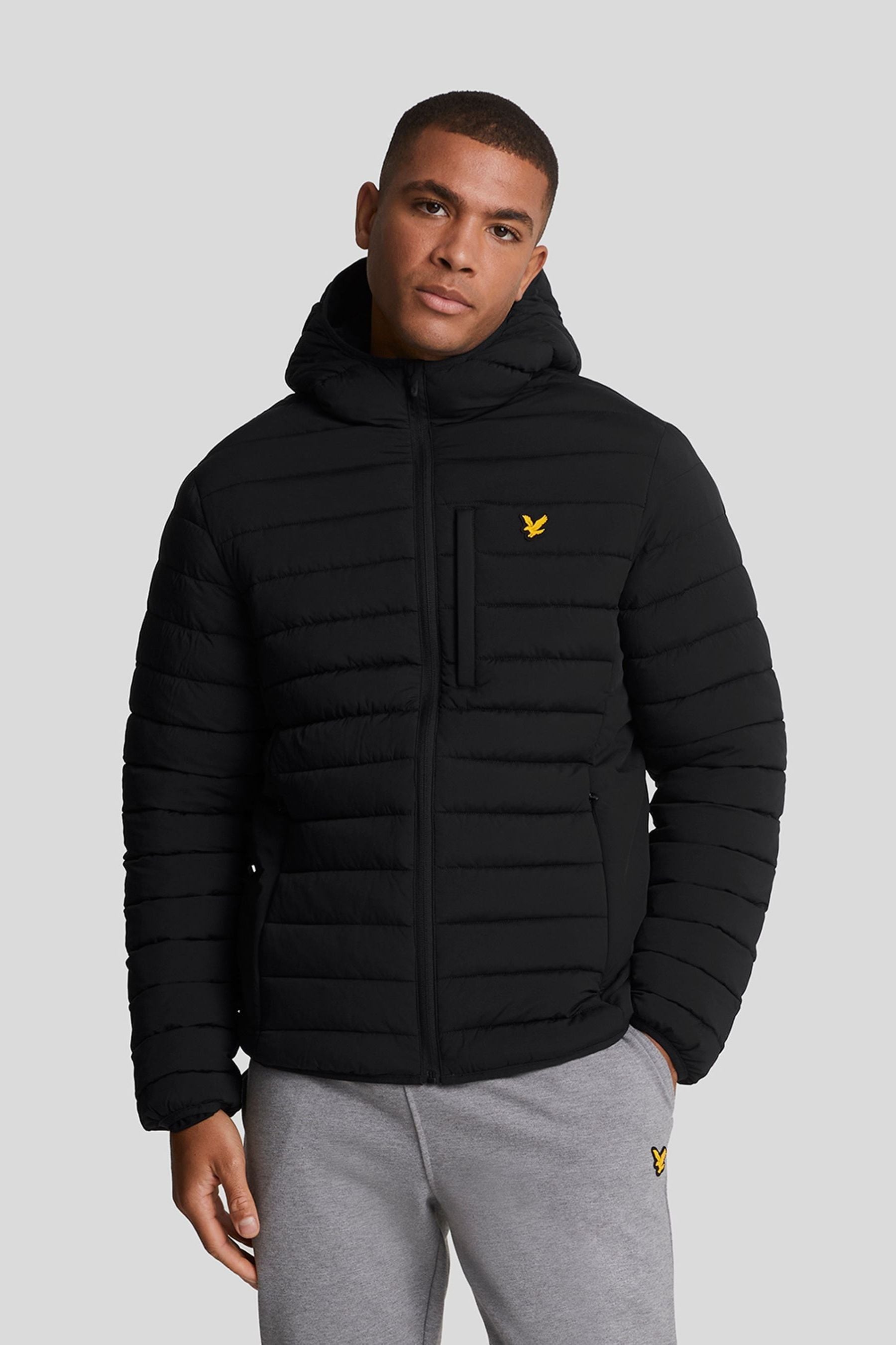 Buy Lyle Scott Black Stretch Lightweight Quilted Jacket from Next Canada