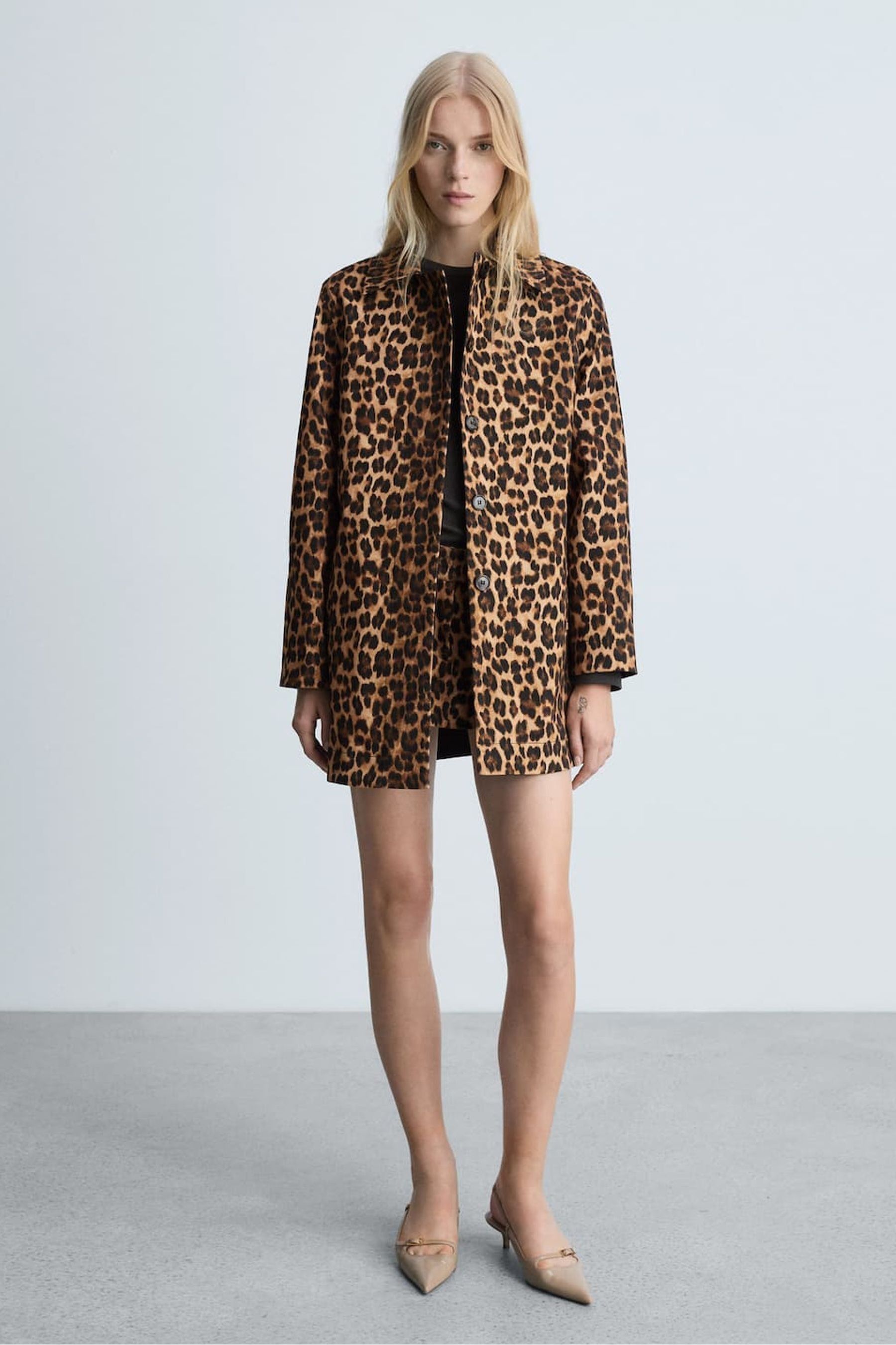 Buy Mango Brown Leopard Straight Coat from the Next UK online shop