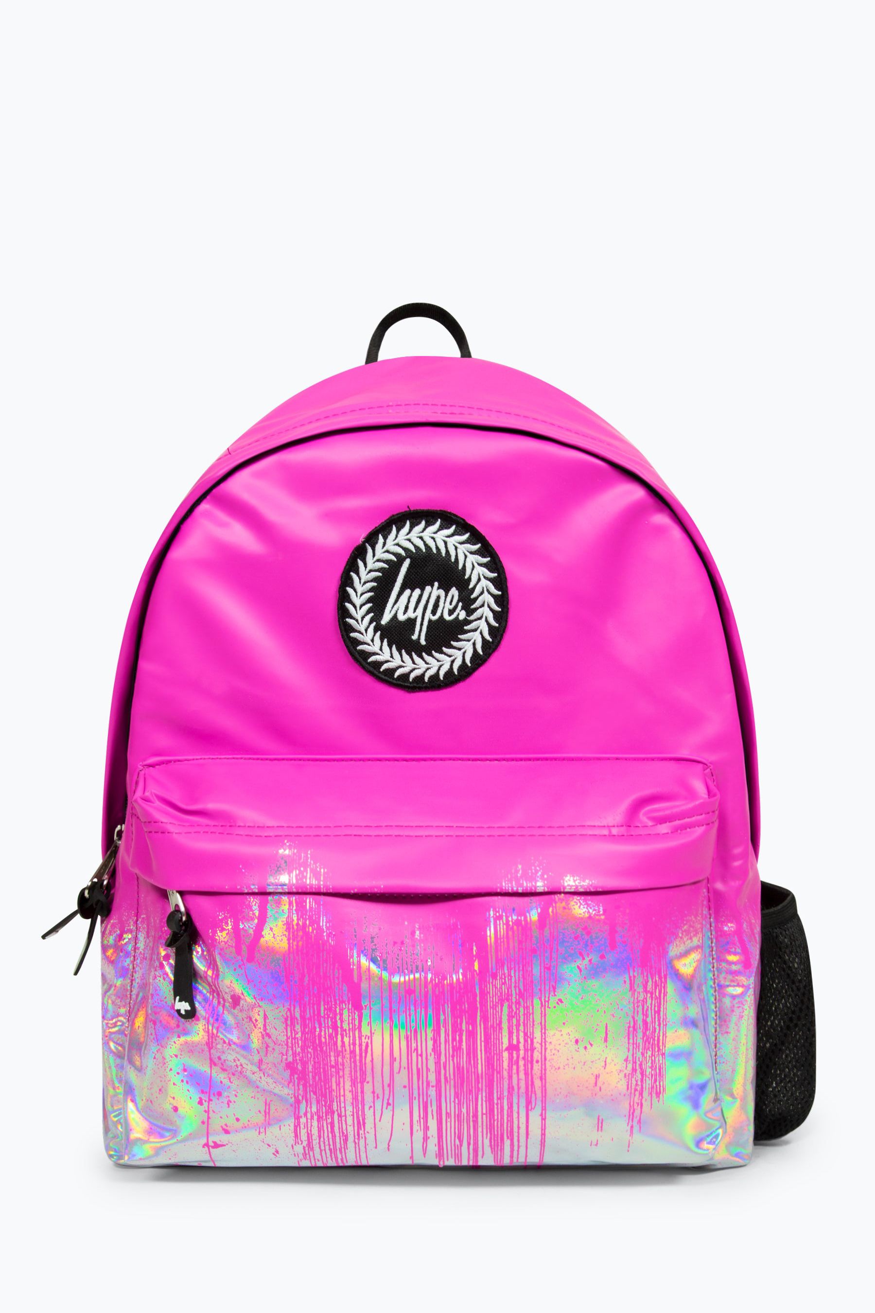 Buy Hype. Girls Iconic Silver Holo Drips Pink Backpack from Next Canada