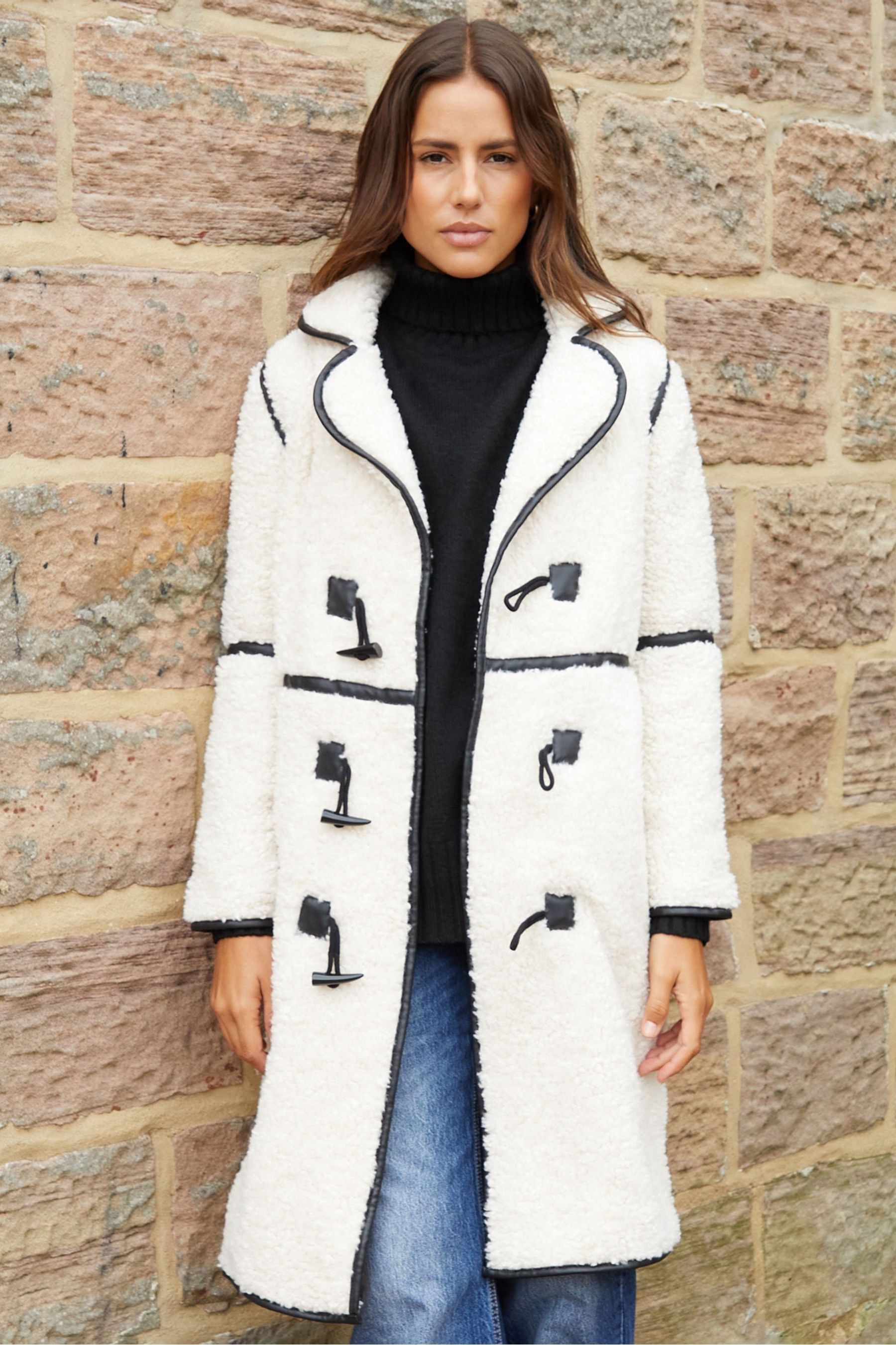 Threadbare hooded coat with toggles store