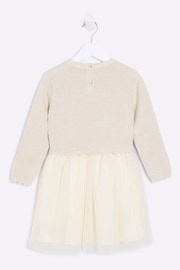 River Island Cream Girls Mesh Tutu 100% Cotton Dress - Image 2 of 3