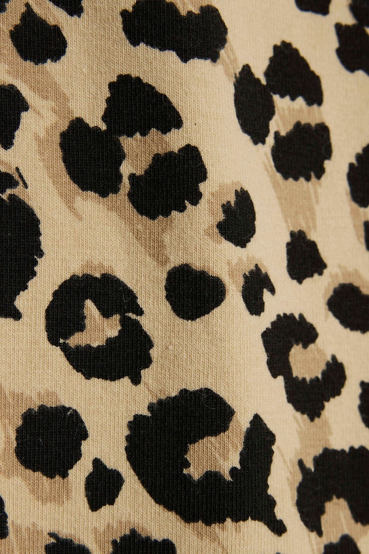 River Island Cream Girls Leopard Kickflare Leggings - Image 3 of 3