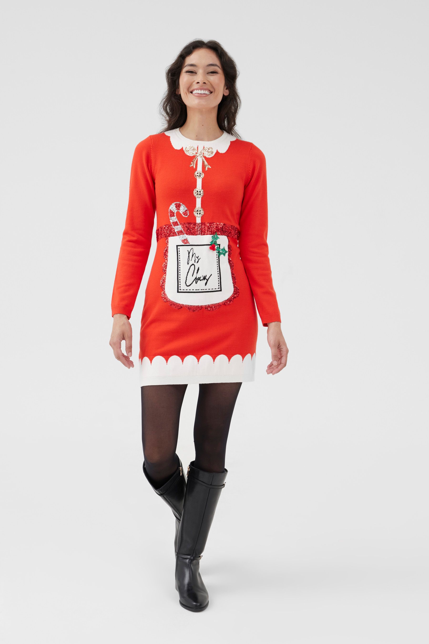 Mrs claus jumper dress on sale