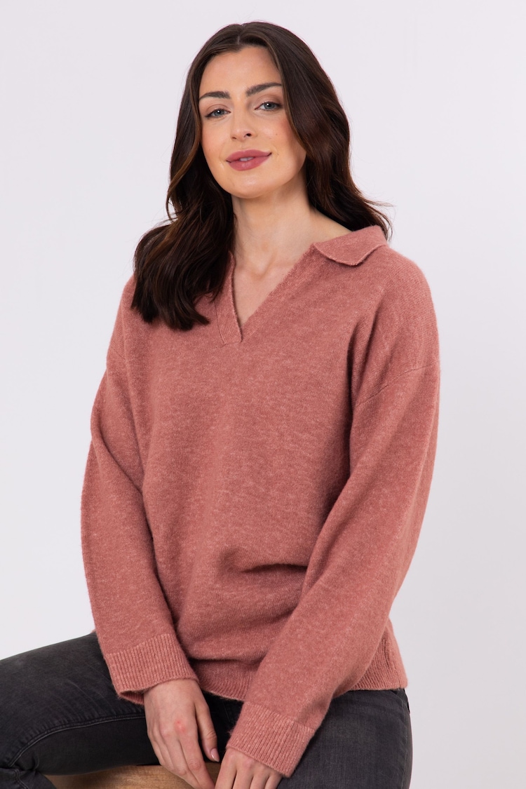 Lakeland Clothing Pink Vera Collared Jumper - Image 1 of 6