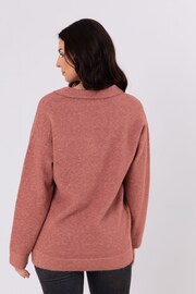 Lakeland Clothing Pink Vera Collared Jumper - Image 4 of 6