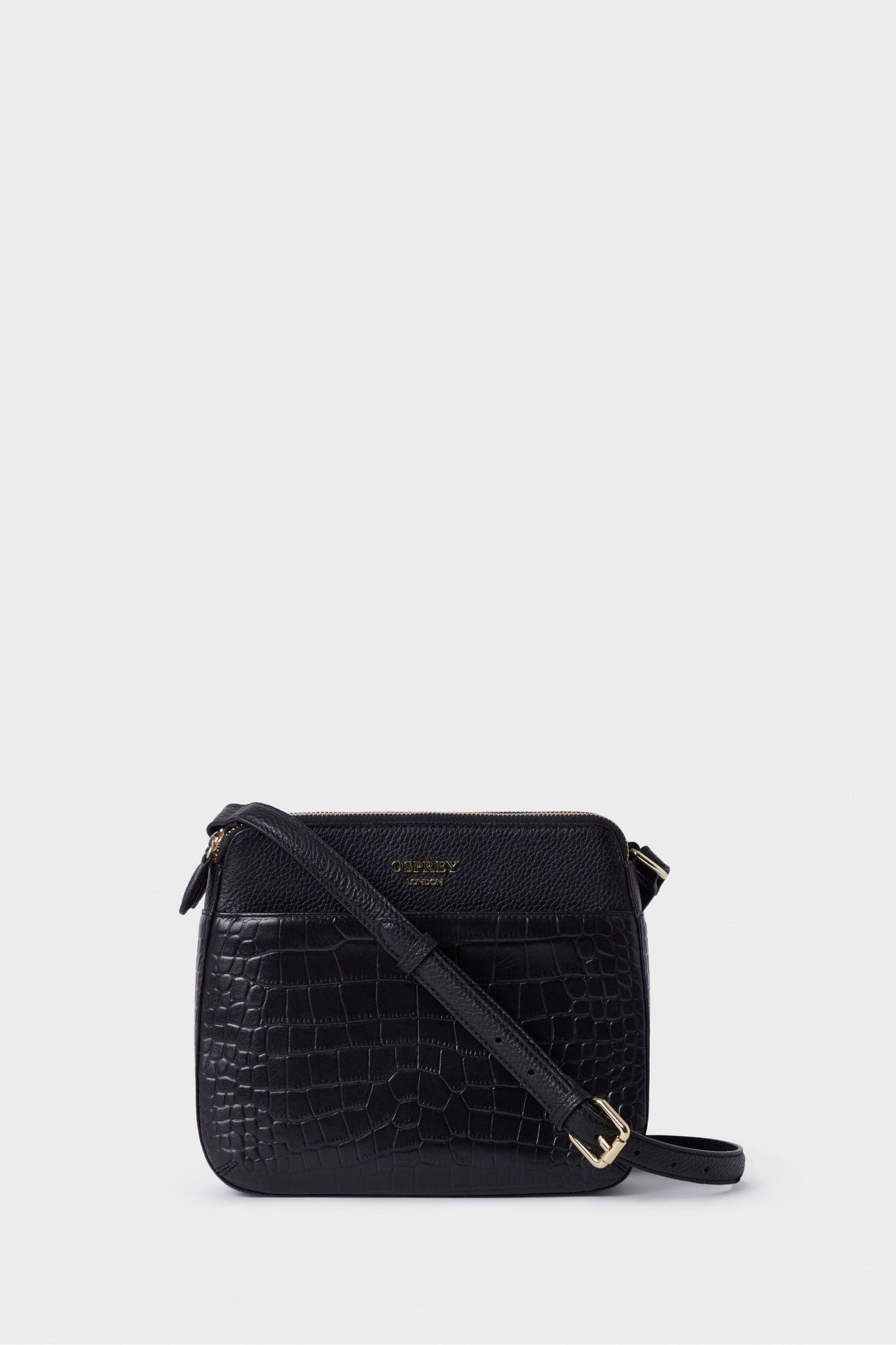 Buy OSPREY LONDON The Kellie Leather Crossbody Black Bag Next Ukraine