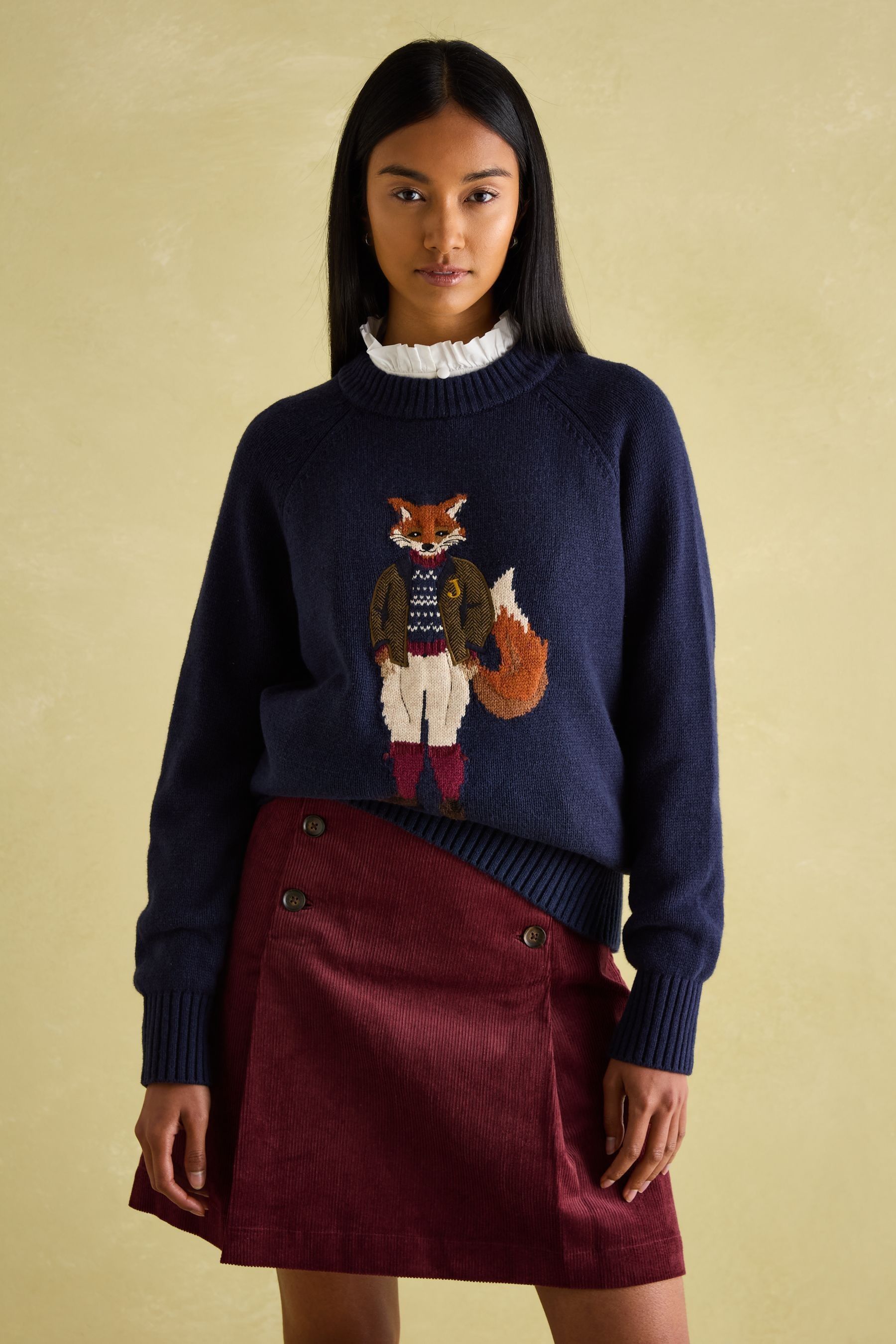 Joules knitwear fox sweater on sale