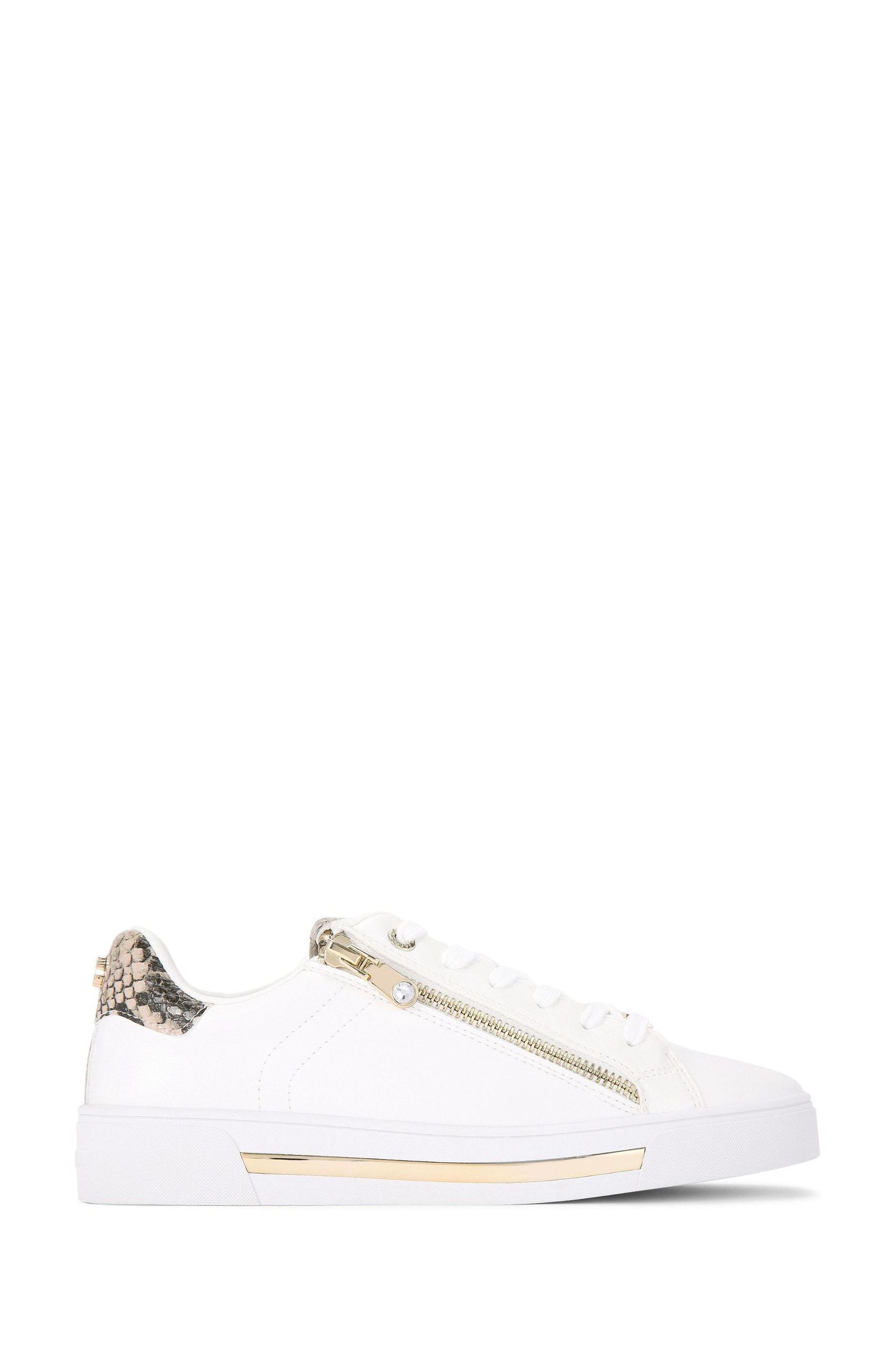 Carvela Diamond Zip Trainers 8 White Womens