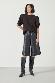 Hush Black Leather Bermuda Shorts - Image 1 of 4