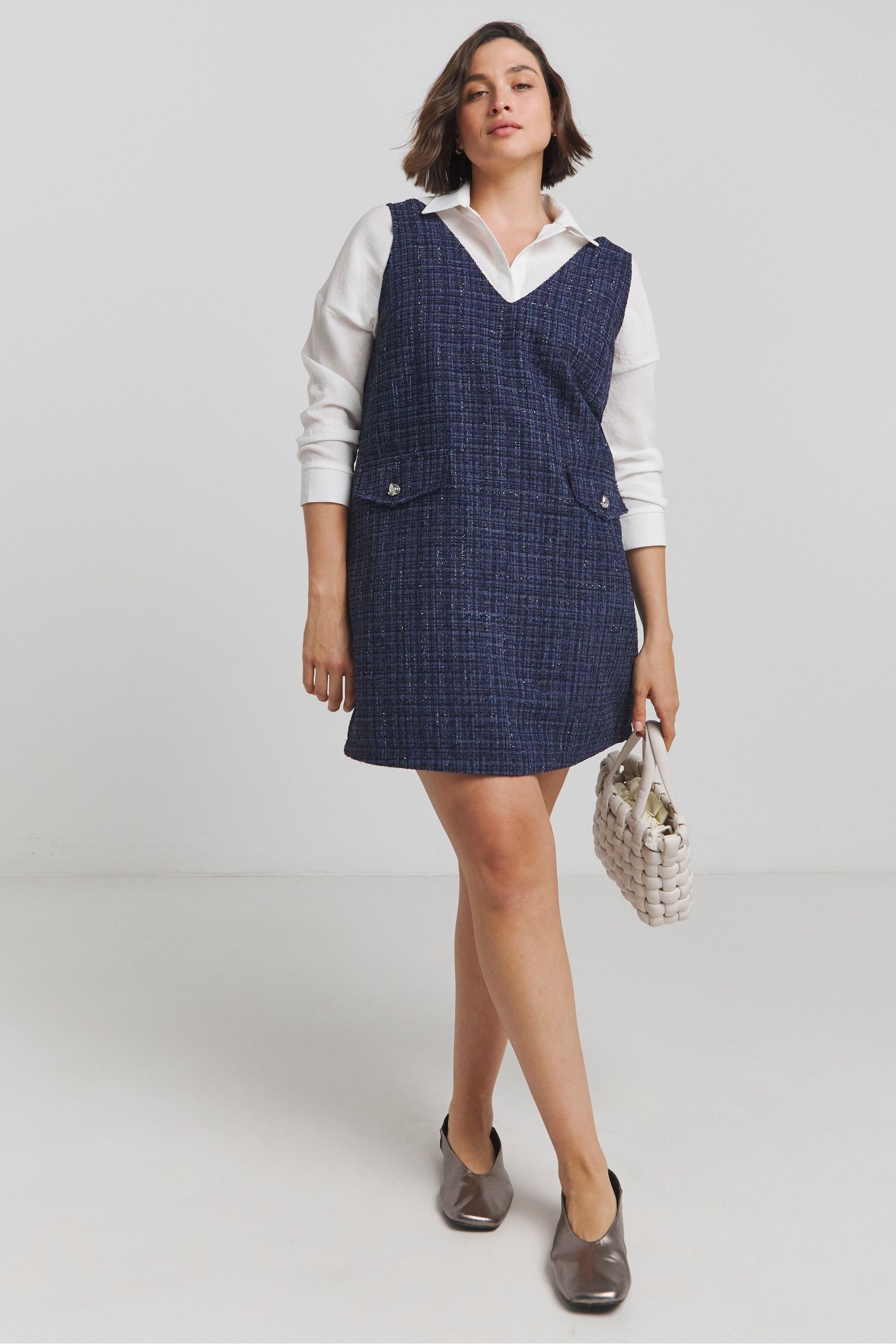 Simply be pinafore dress outlet