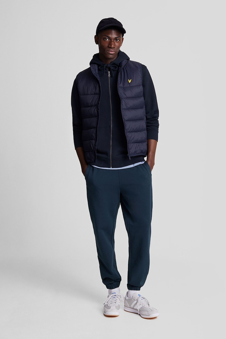 Lyle & Scott Blue Interlock Cuffed Joggers - Image 1 of 5