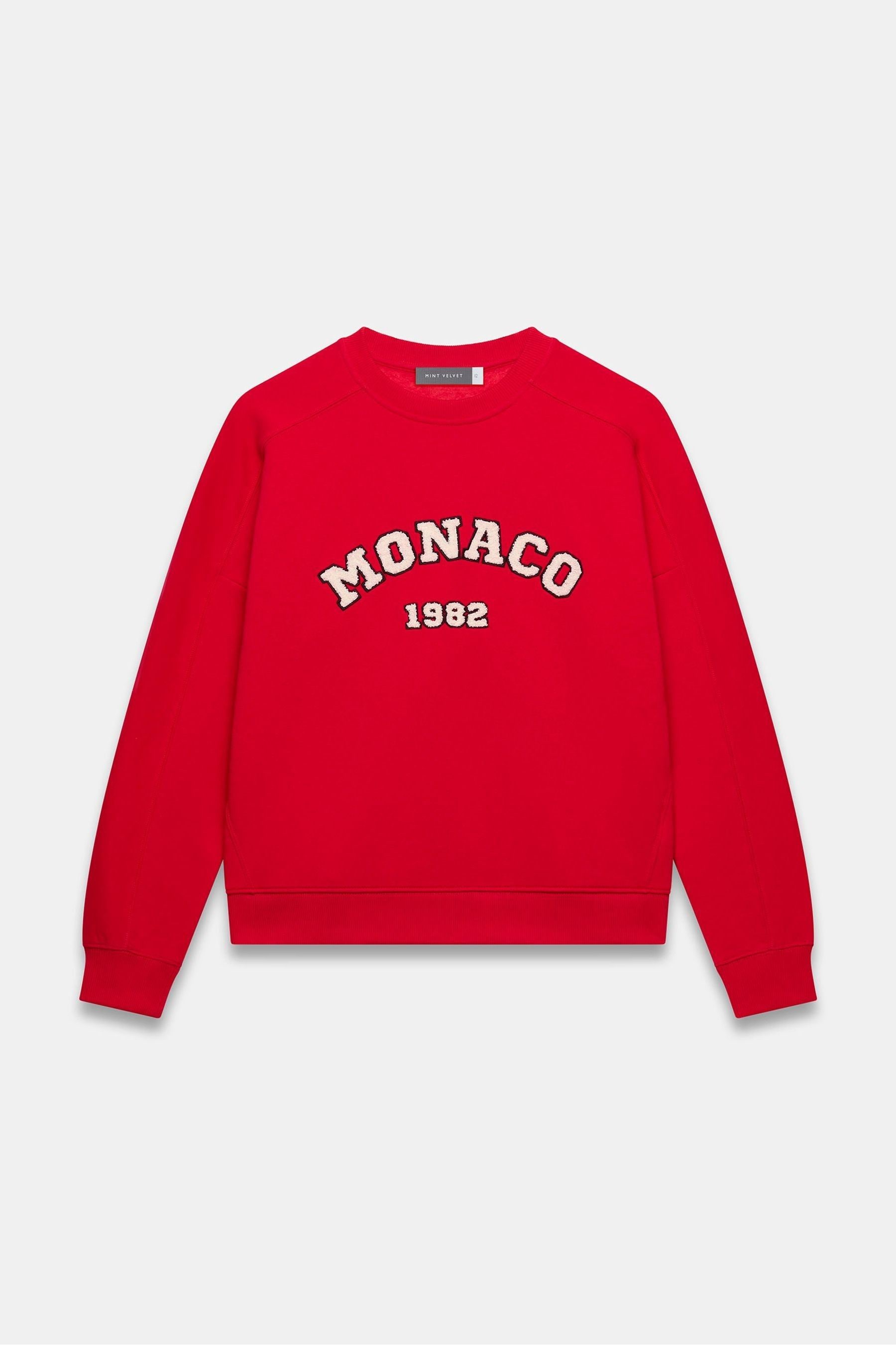 Mint Velvet Red Slogan Sweatshirt