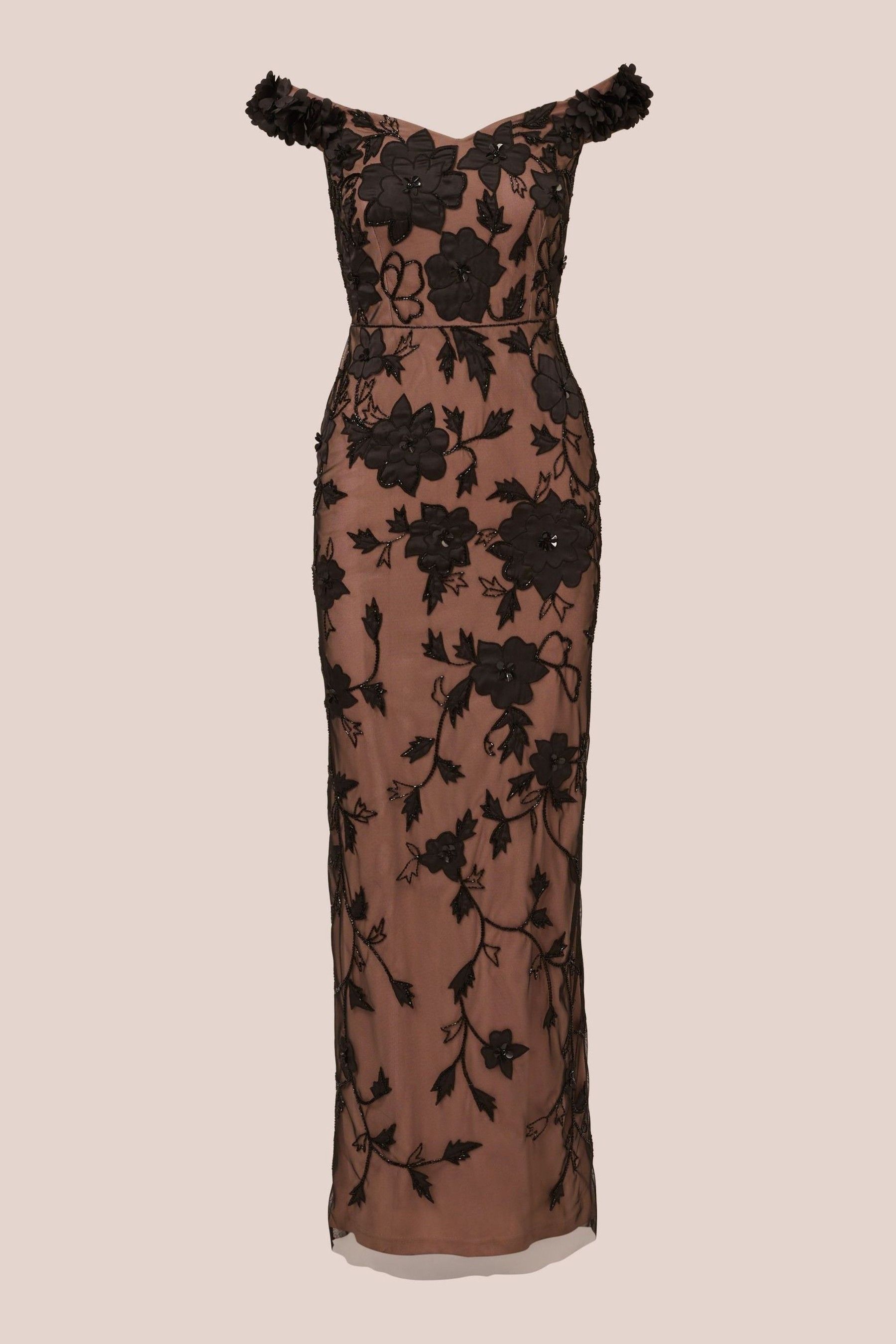 Adrianna papell long black dress cheap
