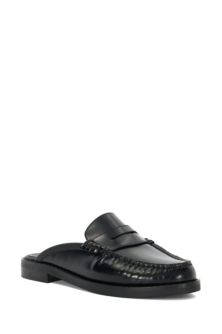 Dune London Black Goya Backless Penny Loafers - Image 2 of 5