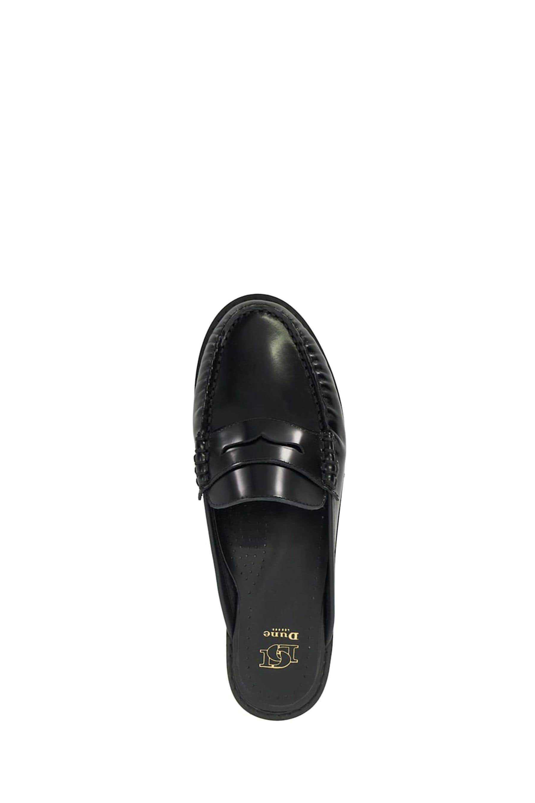 Buy Dune London Black Goya Backless Penny Loafers from Next Luxembourg