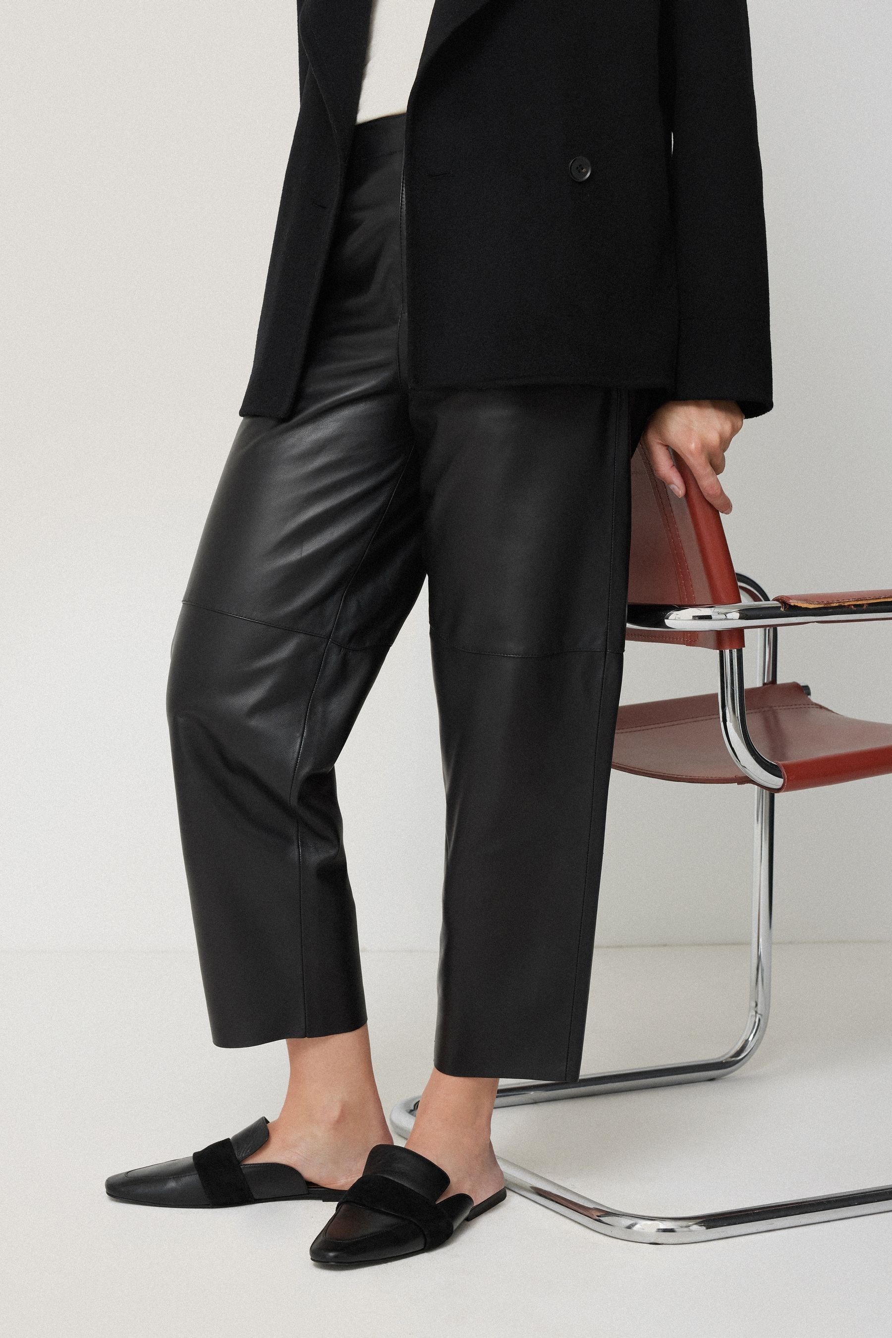Jigsaw leather trousers new arrivals