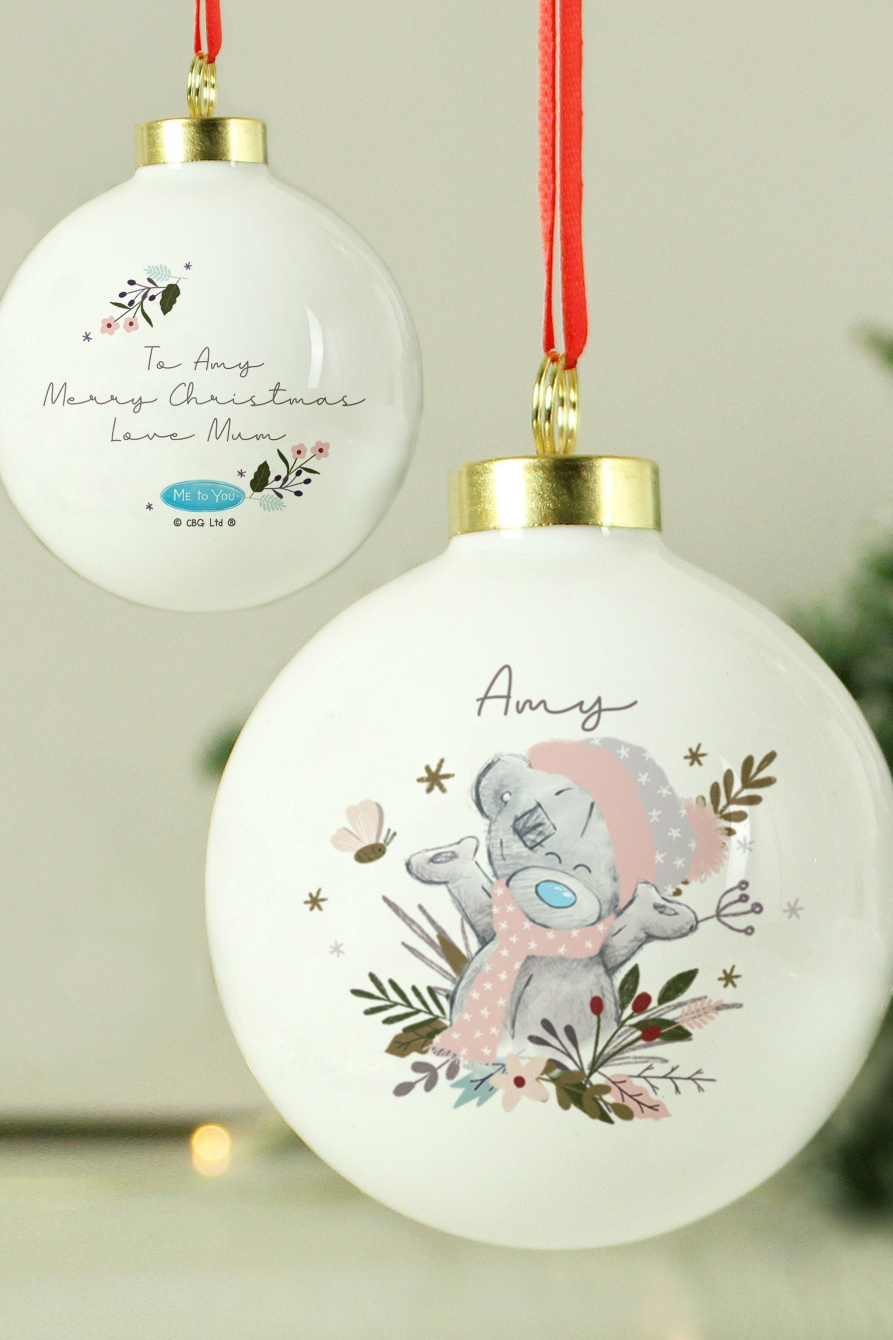 Buy Personalise Me To You Tatty Bear Christmas Bauble by PMC from the ...