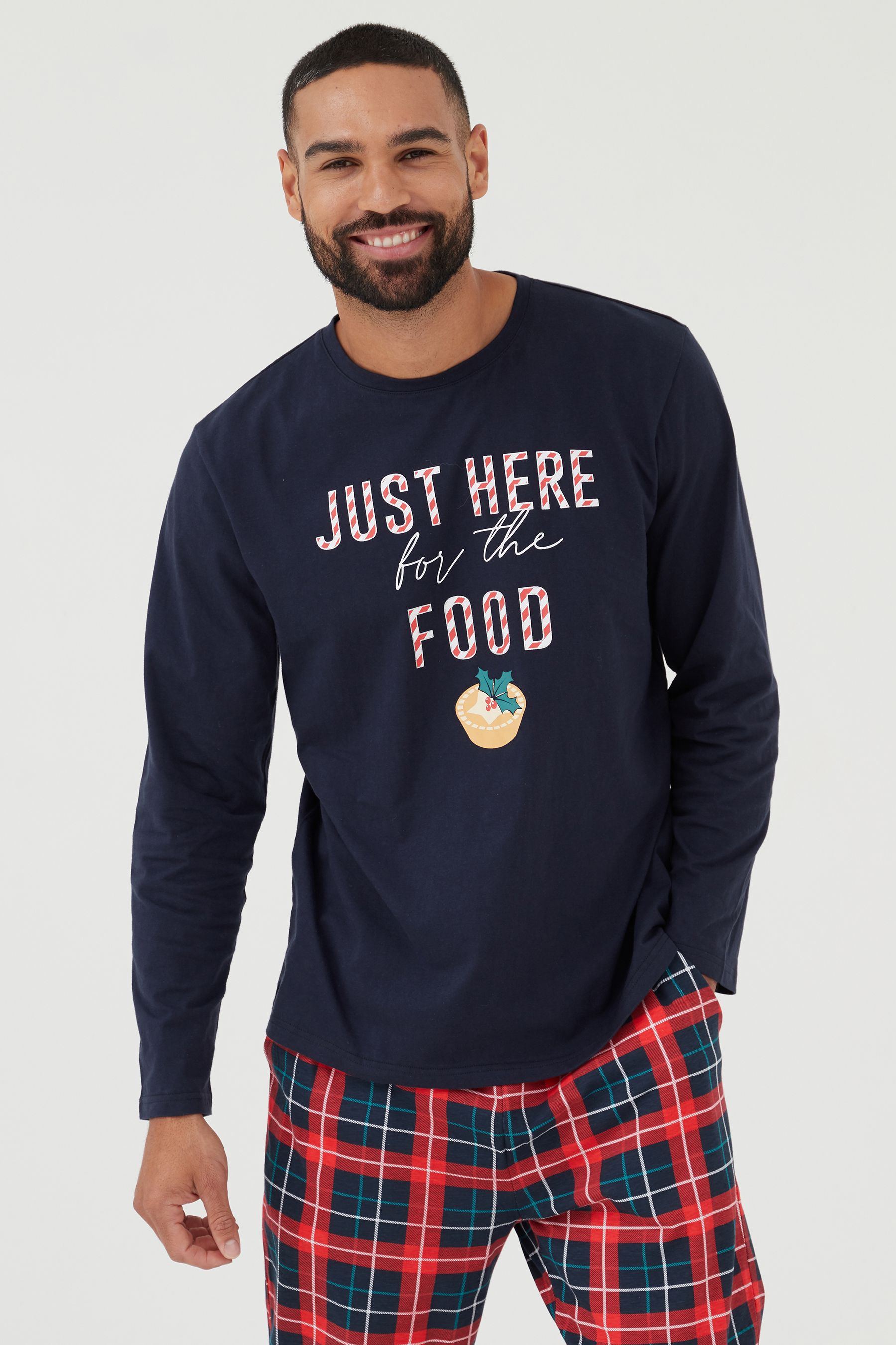 Buy Society 8 Blue Mens Just Here For The Pyjamas from the Next UK online shop