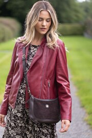 Lakeland Leather Red Wetherlam Leather Biker Jacket - Image 7 of 7