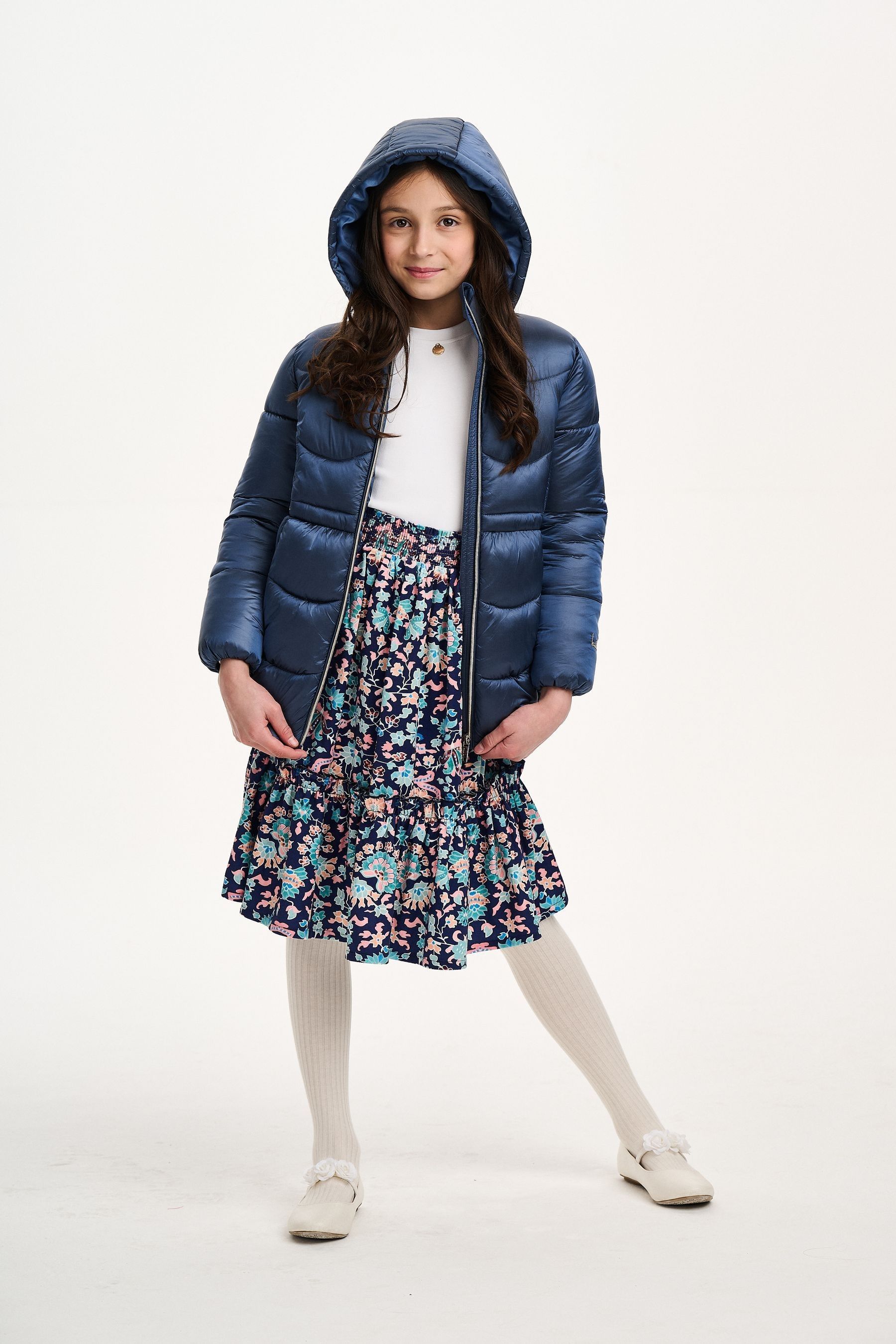 Buy Nicole Miller Blue Puffer Coat from Next Oman
