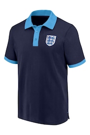 Fanatics Blue 100% Cotton England Heritage Polo Shirt - Image 3 of 3