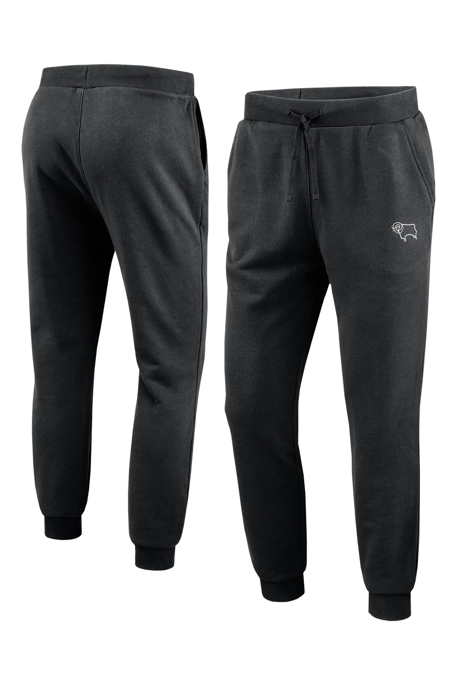 Buy Fanatics Derby County Essentials Jog Black Pants from Next Luxembourg