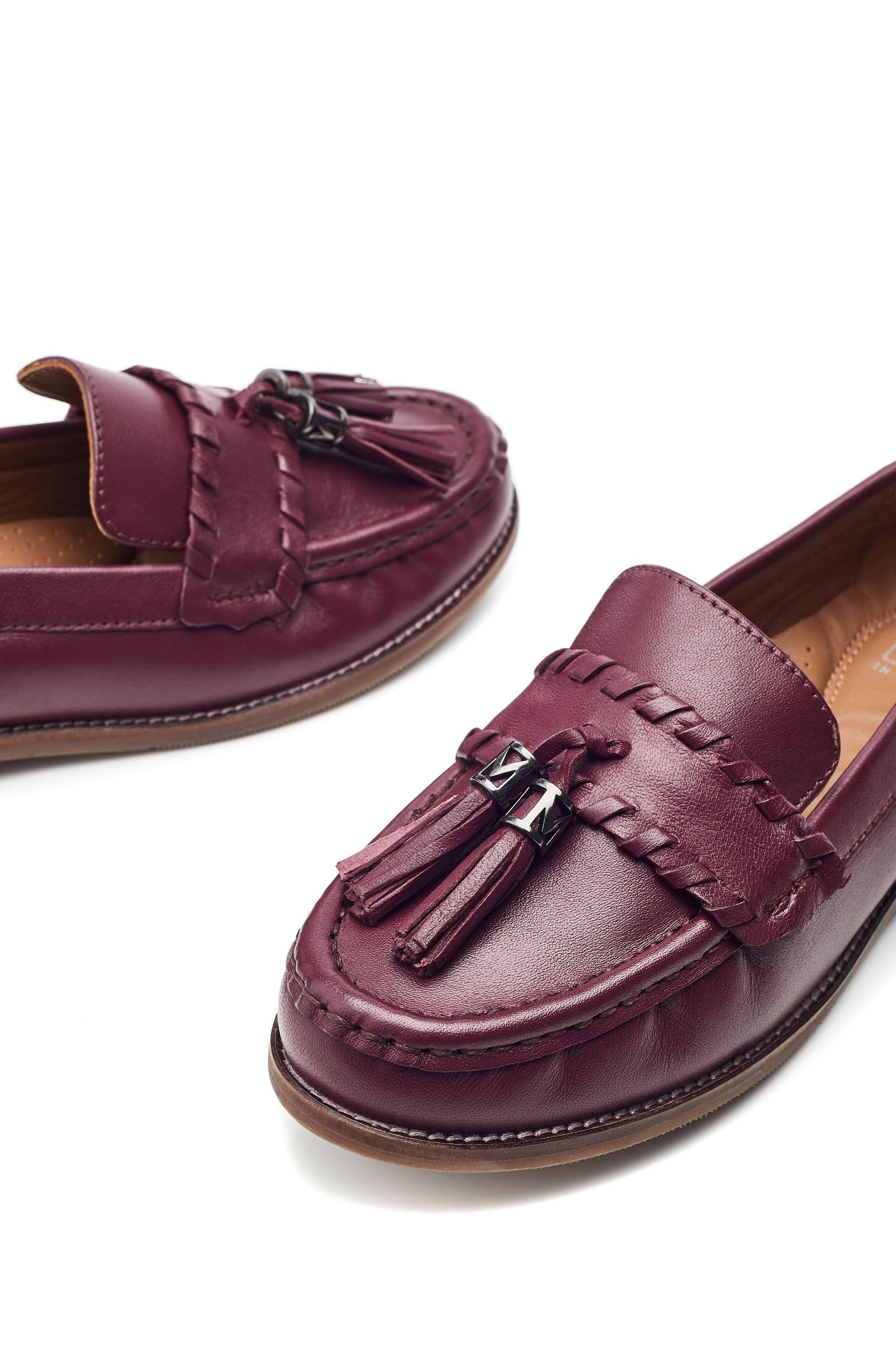 Buy Moda in Pelle Red Espelette Leather Tassel Boat Shoes from Next Bahrain